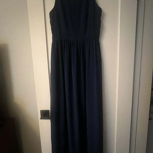 Navy Blue w Red Beadwork Shoshanna Dress - Picture 4 of 4